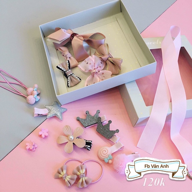 Set kẹp tóc cho bé gái