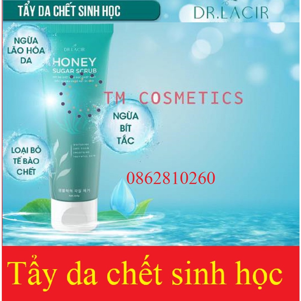 Tẩy Da Chết Sinh Học Drlacir– Honey Sugar Scrub, DR LACIR 120 gram,Giúp loại bỏ các tế bào già cỗi,xỉn màu,ngừa bít tắc