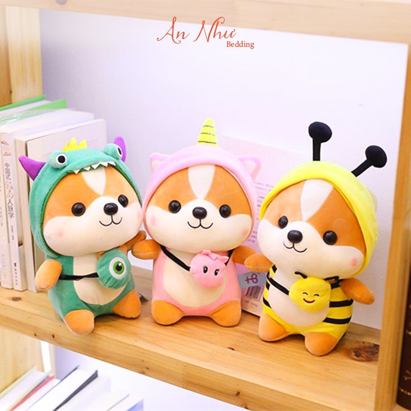 Chó Bông Shiba Cosplay Cao Cấp 25cm Gấu Bông An Như Bedding