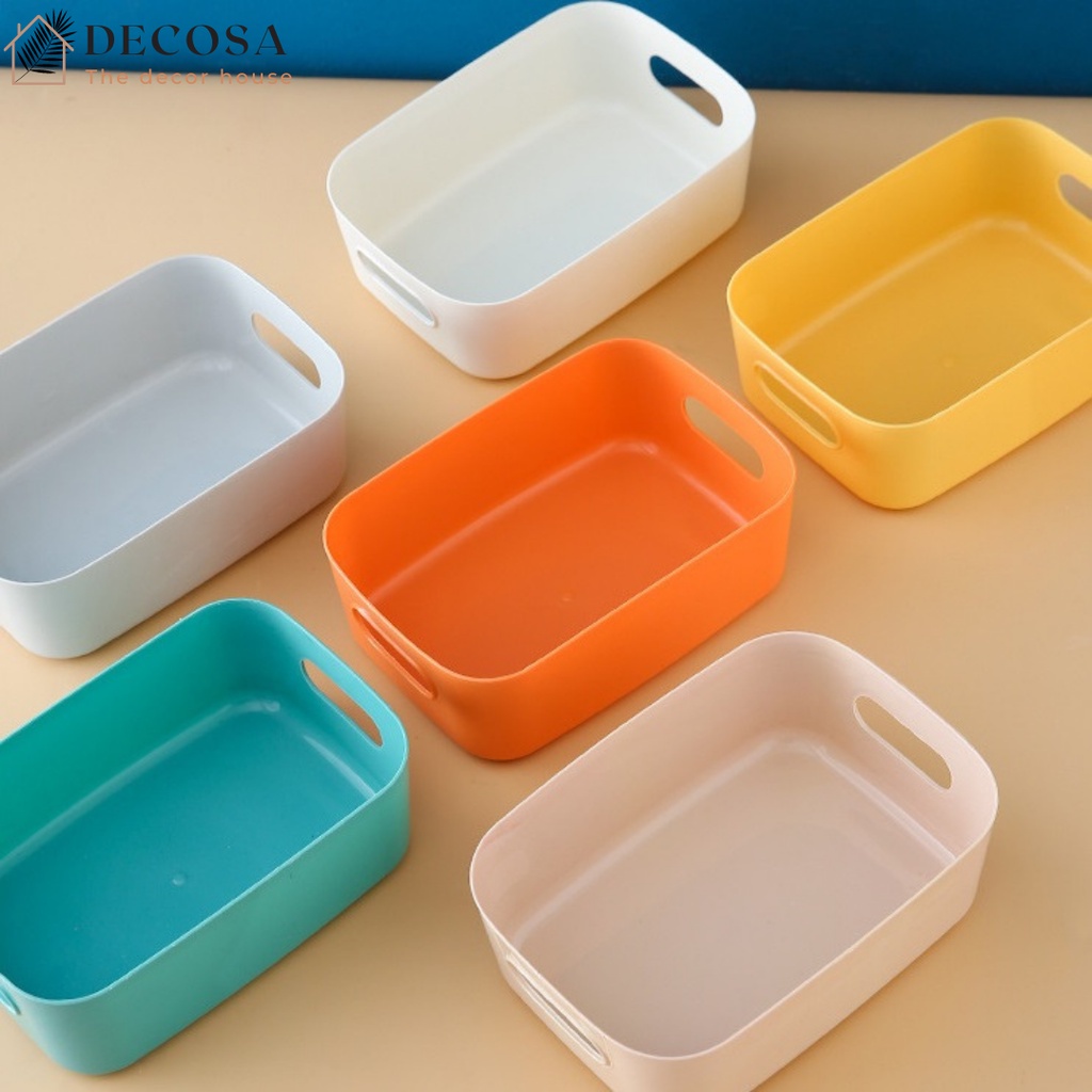 Hộp nhựa đựng đồ đa năng có tay cầm tiện lợi nhiều màu sắc DECOSA