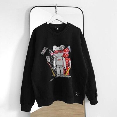 Áo Sweater OD Oversize Bearbrick Money, áo nỉ dài tay Unisex ODIN CLOTHING | BigBuy360 - bigbuy360.vn