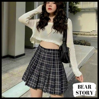 Chân váy xòe full màu Chân Váy ngắn Tennis kẻ caro xếp ly dáng xòe Hàn Quốc - CV0046 | bear.story