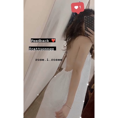 Đầm yếm gấm trắng