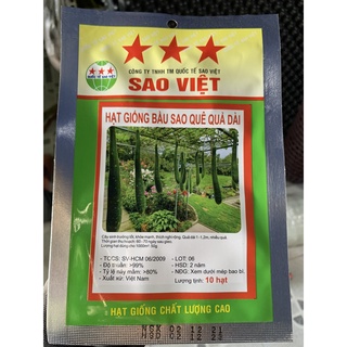Gói 10 hạt giống bầu sao quê quả dài