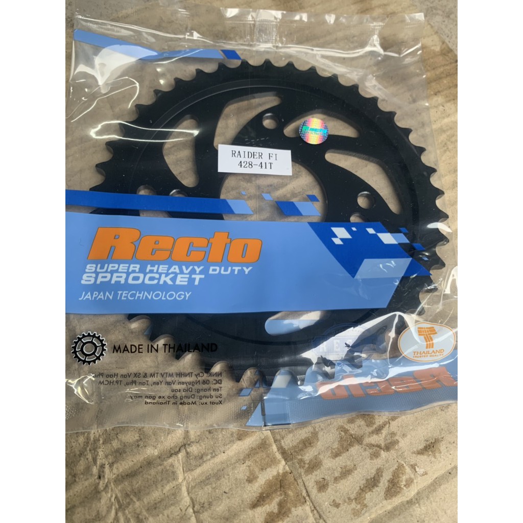 Dĩa 41T xe raider fi hiệu recto