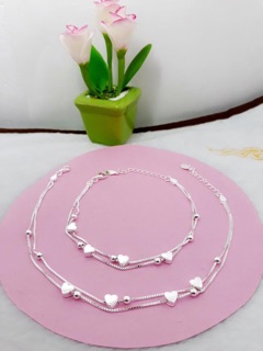 Lắc chân bạc ý 925
