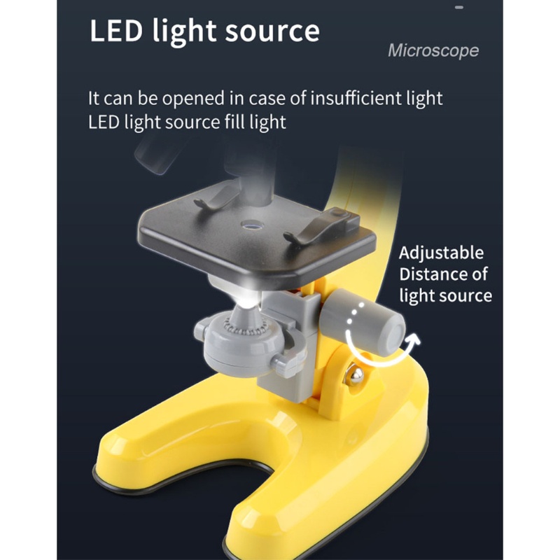 Kính Hiển Vi Đèn LED 100X-400X-1200X Đồ Chơi Khoa Học Cho Bé | BigBuy360 - bigbuy360.vn