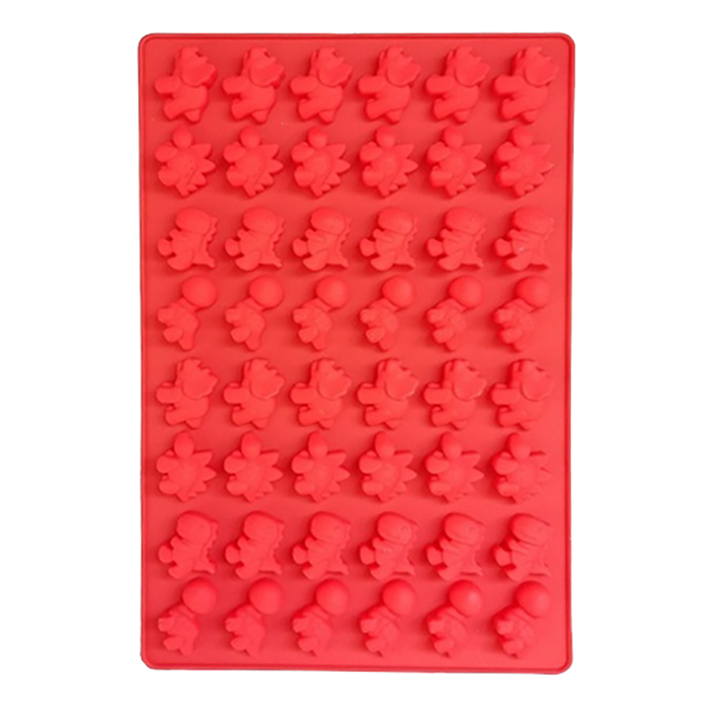 Khay Silicon Mềm Làm Đá / Sô Cô La 48 Lỗ Hình Khủng Long