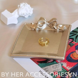 Nhẫn nữ " Layer Ring " mạ bạc 925 sáng đẹp | HER.ACC| N5