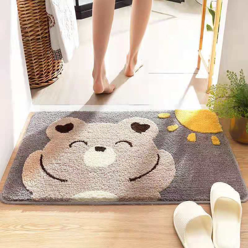 Hàng giao ngay thảm phòng tắm Thảm Lót Sàn Nhà Tắm Bằng Thấm Hút Tốt Chống Trượt Đa Năng Sang Trọng