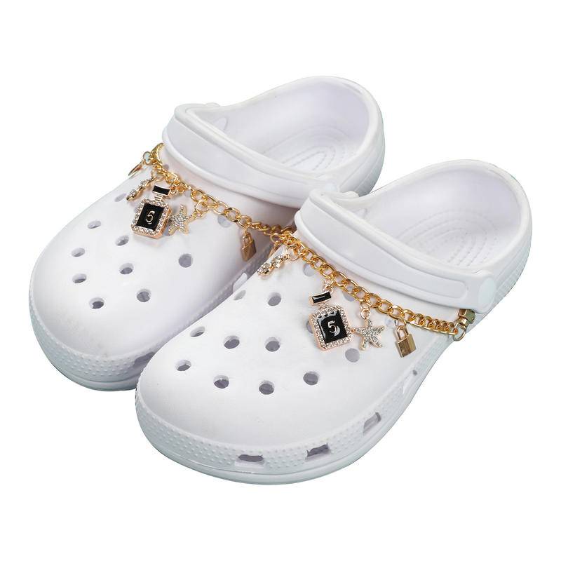 crocs sticker Dây Xích Khóa Giày Trang Trí Đẹp Mắtshoes sticker Accessories Stickers Sandals Shoe Decoration