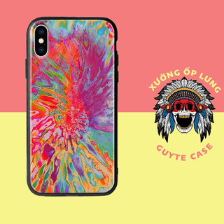 Ốp Kính Iphone 7 Plus Hình Màu Loang GUYTE CASE Iphone/6-7-8/6Plus/7Plus/8Plus/Xr