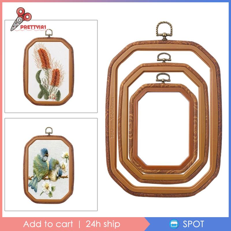Set 3 Khung Đứng Thêu Tranh Nghệ Thuật Thủ Công Trang Trí Nhà Cửa