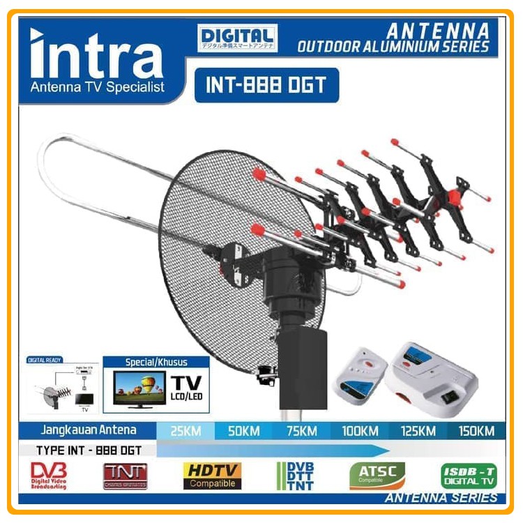 Ăng Ten Kỹ Thuật Số Điều Khiển Từ Xa Intra 888 Dgt Dùng Ngoài Trời