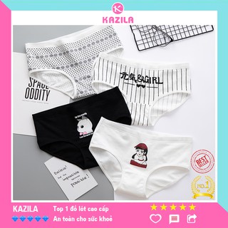 Quần lót Teen nữ dễ thương hình cô gái, Quần lót nữ cotton kháng khuẩn Kazila QLT9