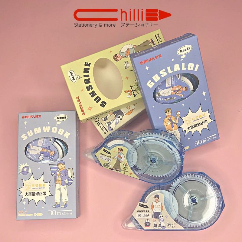Bút Xóa Băng Kéo Beifa Limited Edition Cao Cấp Dài 30m.5mm Họa Tiết