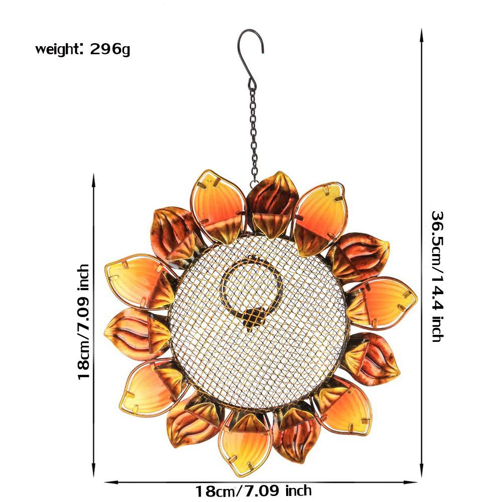 BEAUTY Yard Decorations Wild Bird Feeder Outdoors Oriole Feeders Hummingbirds Garden Hanging Bird Feeder Sunflower Design Hot Metal