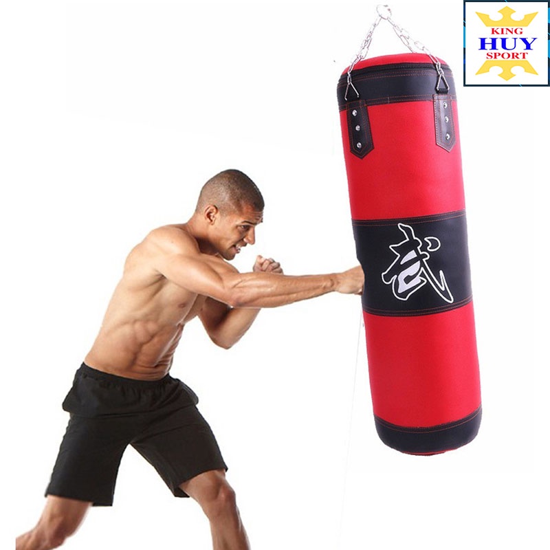 Vỏ bao cát đấm bốc boxing treo tại nhà  4 lớp, dài 105cm, đường kính 31cm, bảo hành 12 tháng, tặng 6 món quà...