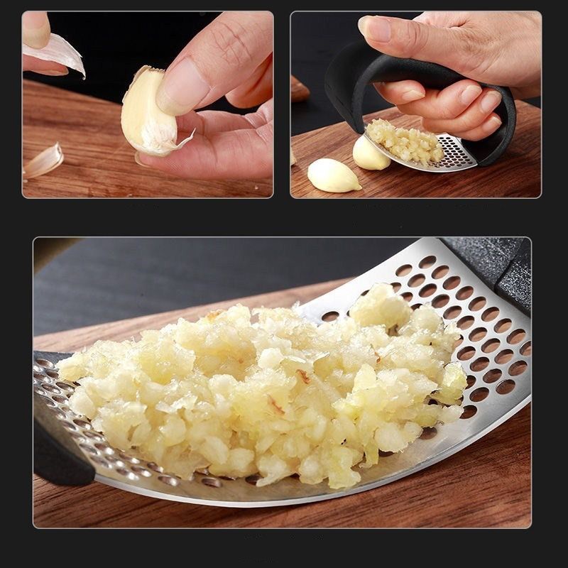 Dụng Cụ Ép Tỏi/ Nghiền Tỏi Cầm Tay Inox - Dụng Cụ Nghiền Tỏi Bằng Thép Không Gỉ Garlic Press (O15)