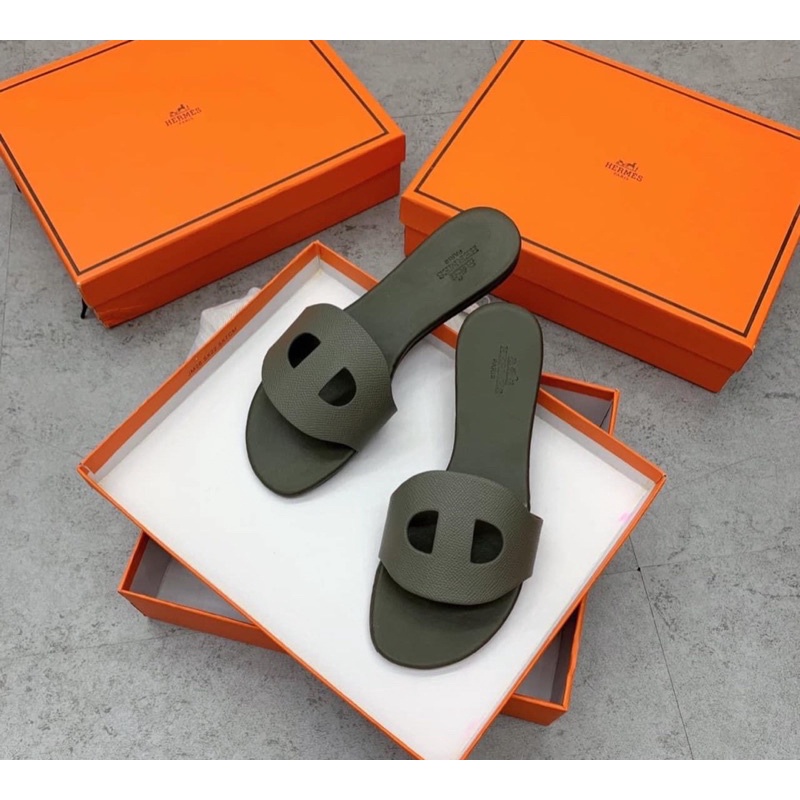 Dép lê Hm mũi lợn da mịn fullbox