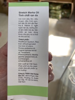 TINH DẦU Trị rạn da sau sinh  bae 50ml