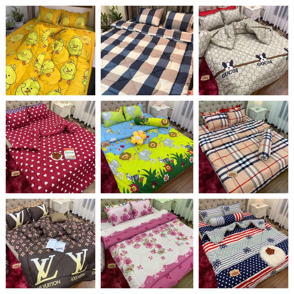 [Chăn phao]Chăn phao đông dày 1m8x2m cotton poly,chăn phao siêu nhẹ