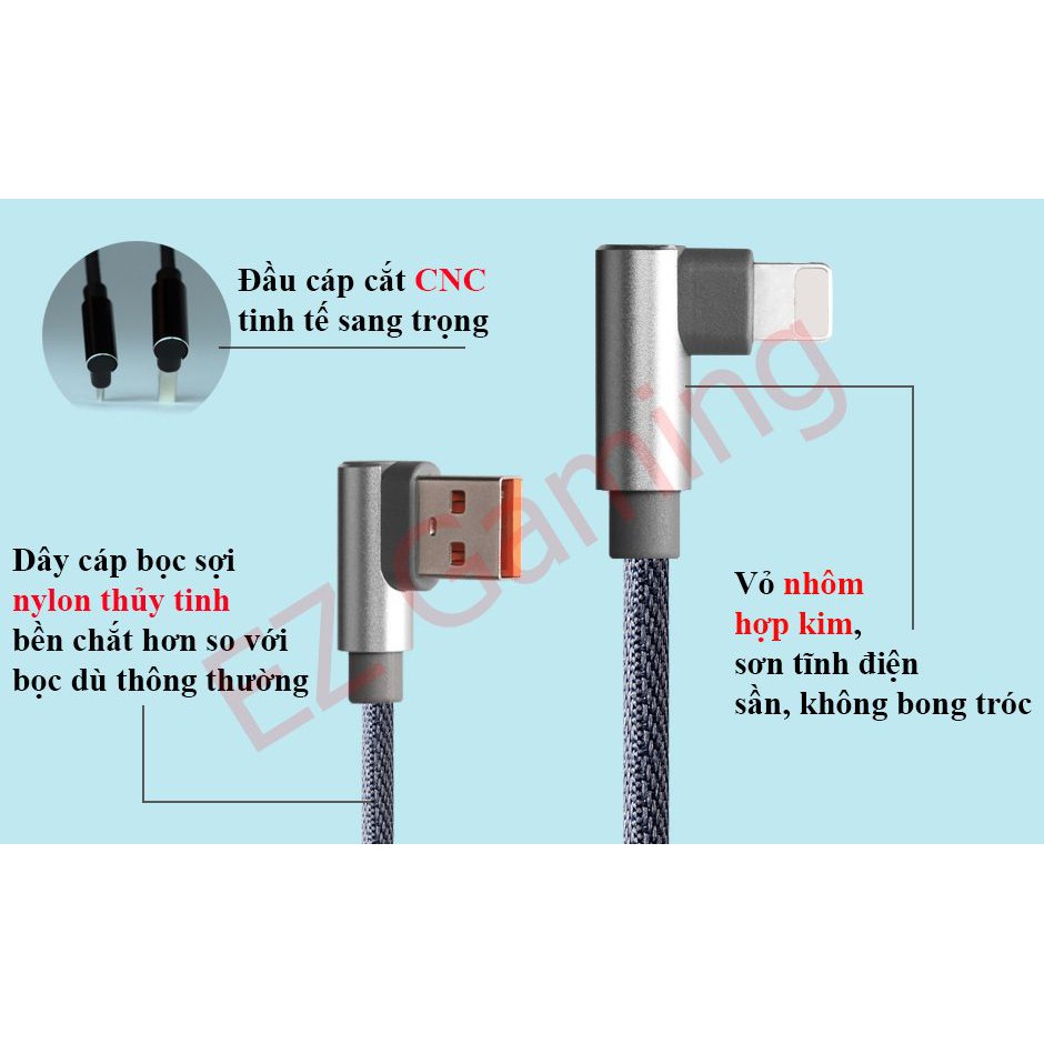 [Cáp chống vướng tay] Cáp sạc USB Type C dài 1-2m APPACS cao cấp .