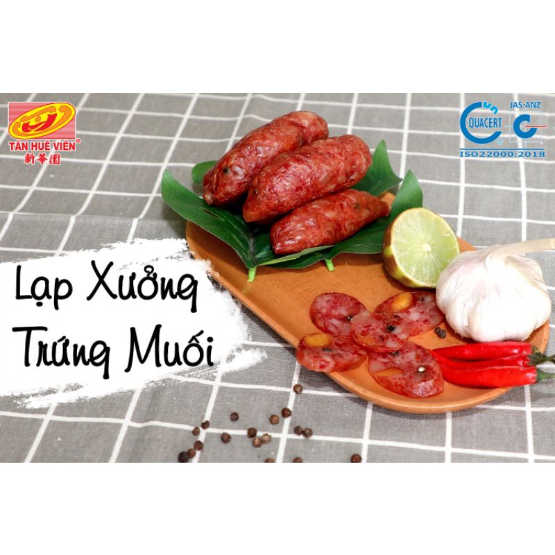 Lạp Xưởng Trứng Muối Tân Huê Viên 500gam loại Bọc