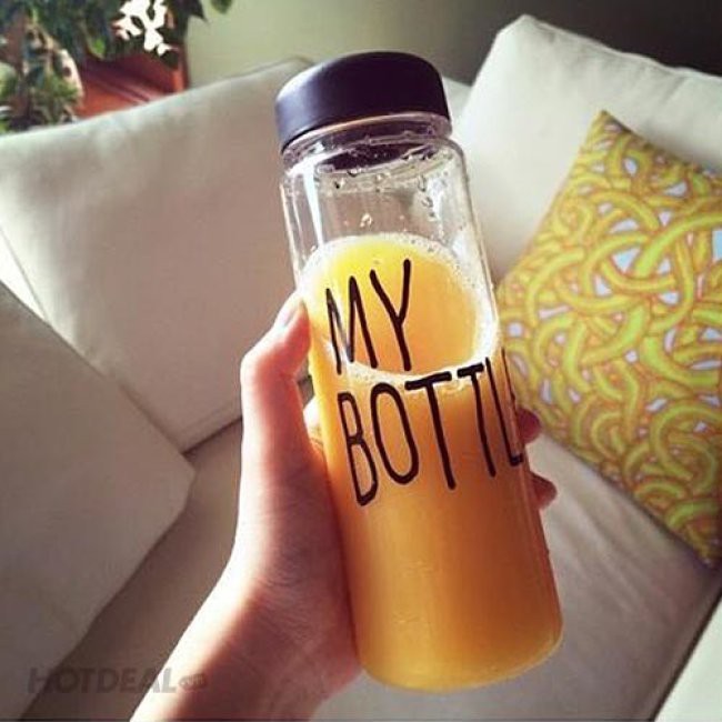 Bình nước my bottle 500ml kute nhiều màu (thủy tinh)