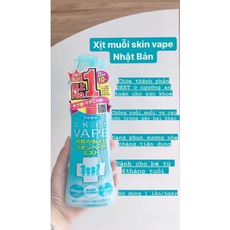 Xịt Chống Muỗi Skin Vape Nhật Bản 200ml
