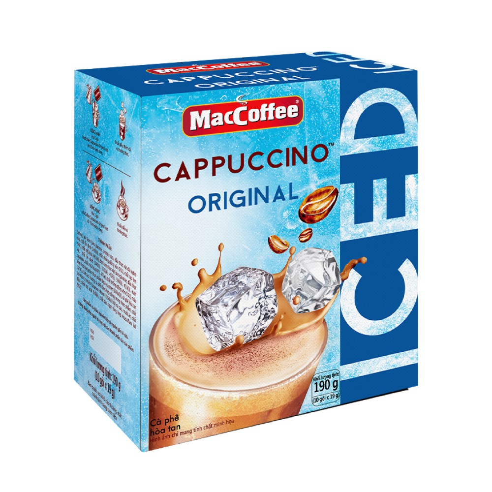 [Hộp 10 gói] Cafe vị Capuchino Original & cheese Maccoffe