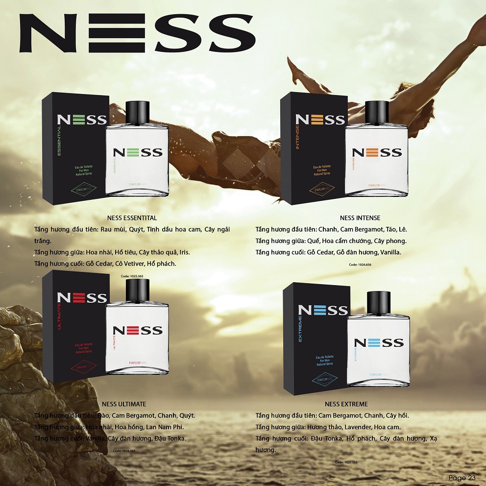 Nước hoa nam Evaflor Ness Intense 100 ml đầy nam tính