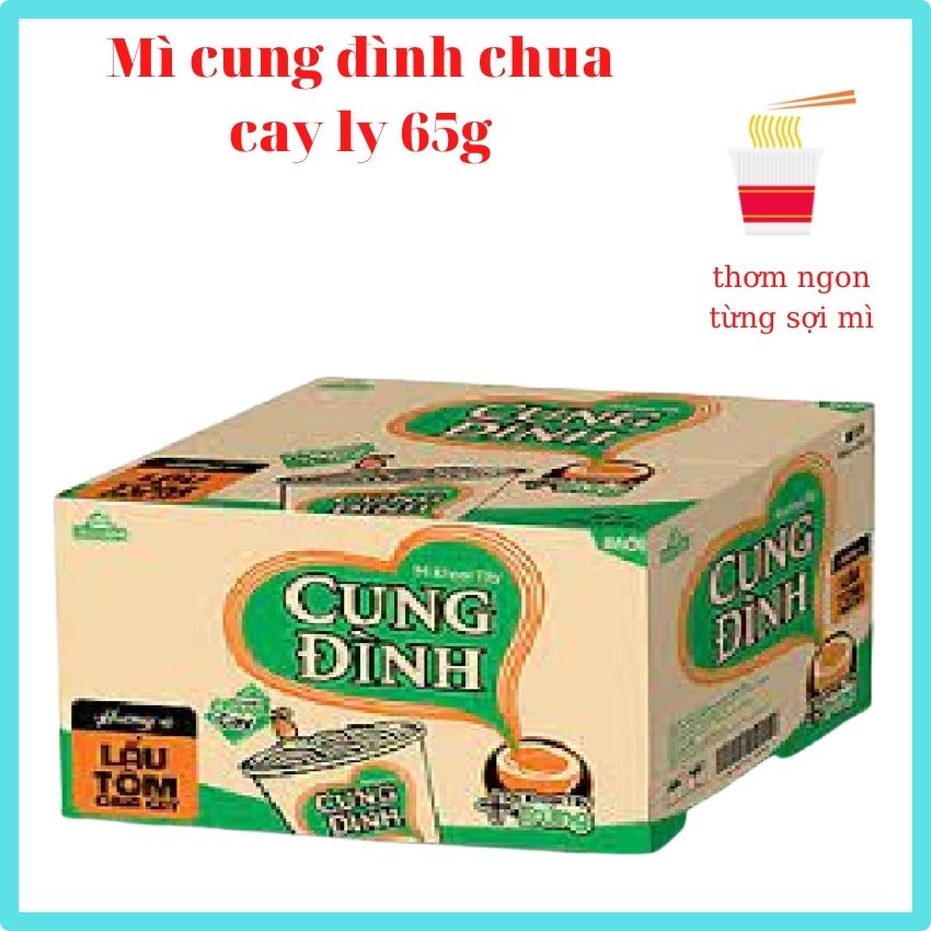 Mì  Cung Đình thùng ly chua cay 65gx 24ly, MLCC01