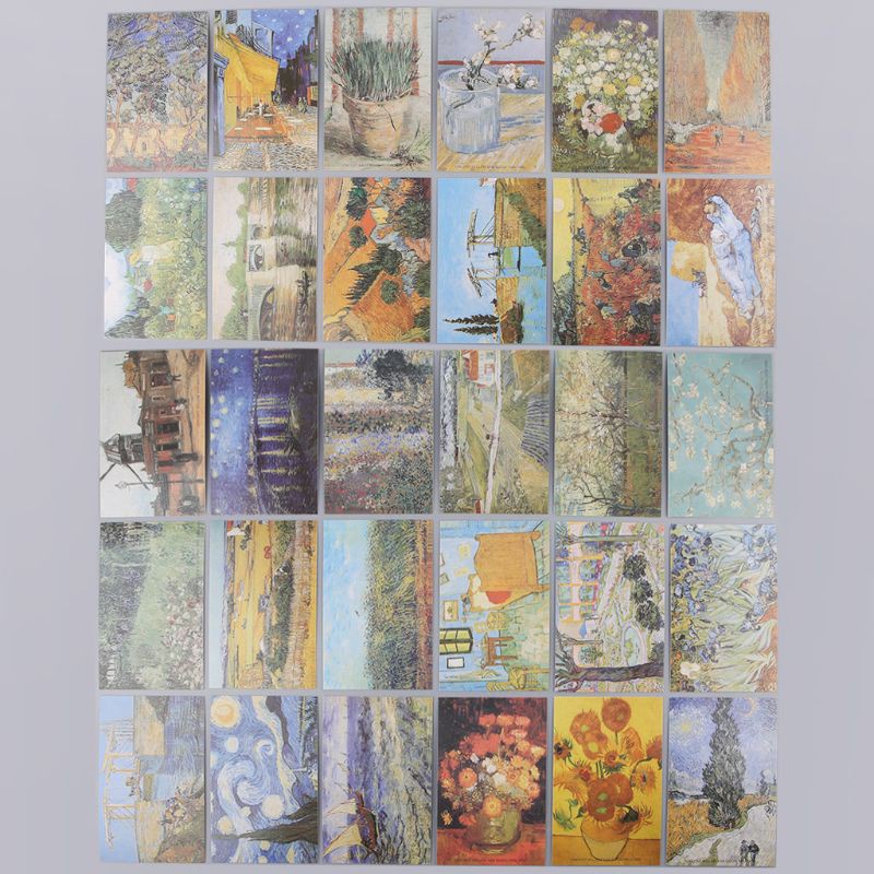 Set 30 Tấm Thẻ Bưu Thiếp In Hình Phong Cách Cổ Điển Độc Đáo