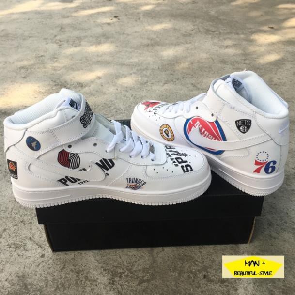 (ẢNH CHỤP) giày thể thao sneaker AIR FORCE 1 supreme chicago bull high < : :)) . new :