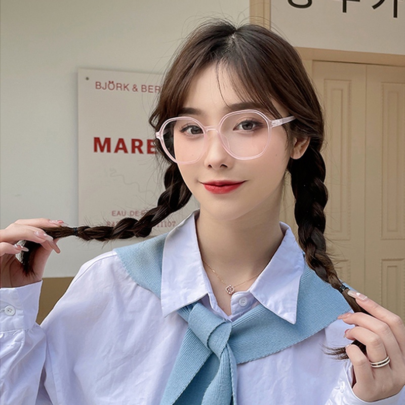 Kính Xanh Gọng Tròn/hộp Vuông Thời Trang Hàn Quốc Cho Nữ / Nam