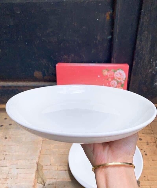 Bộ 3 dĩa sứ trắng sâu lòng 9in. Hàng KM Surf