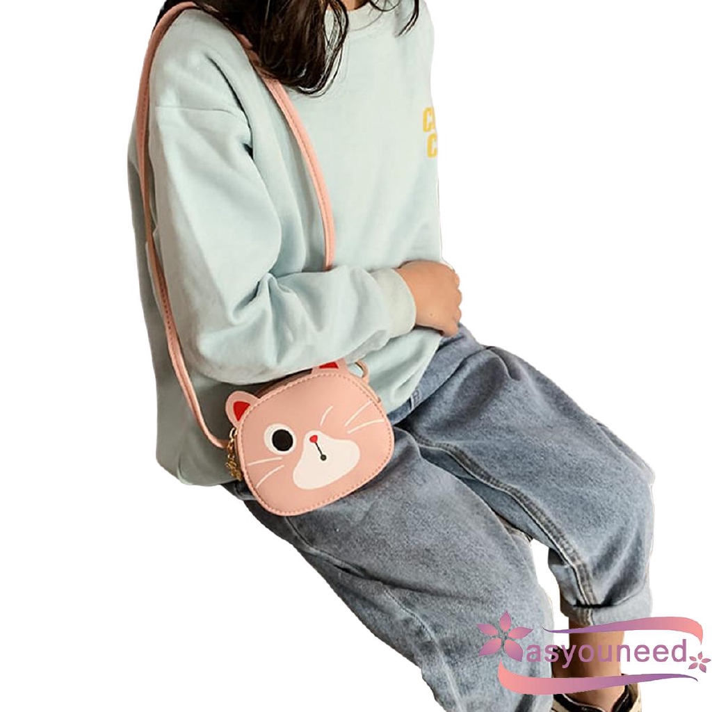 Túi Đeo Chéo Hình Mèo Hoạt Hình Dễ Thương Cho Nữ