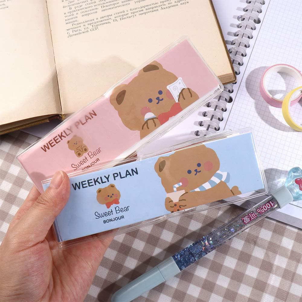 Sổ tay ghi chú MMULCK thiết kế bỏ túi họa tiết gấu hoạt hình dễ thương cho bé