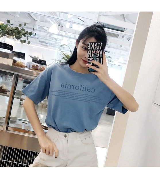 Áo thun tay lỡ form rộng cá tính