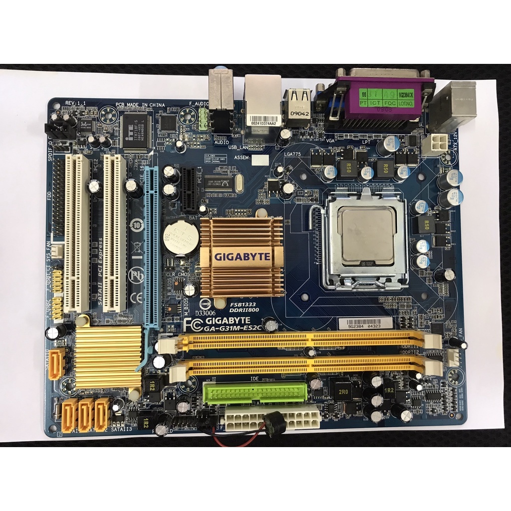 Combo Main Gigabyte G31 + CPU 5700/7500 Socket 775 + Ram DDR2 2GB