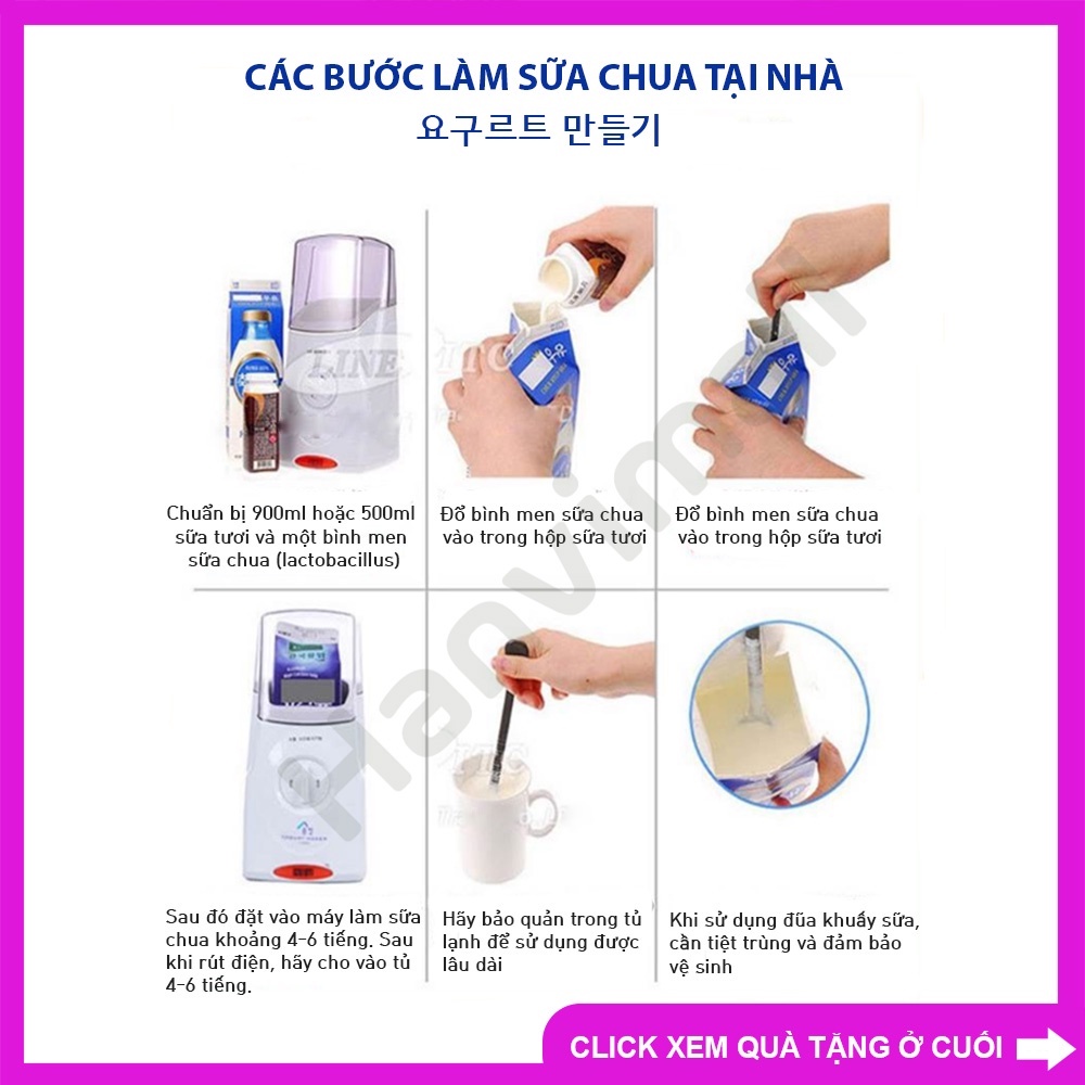 Máy làm/ủ sữa chua mini tiện lợi, tự động hẹn giờ bật tắt, giúp người phụ nữ thêm đảm đang