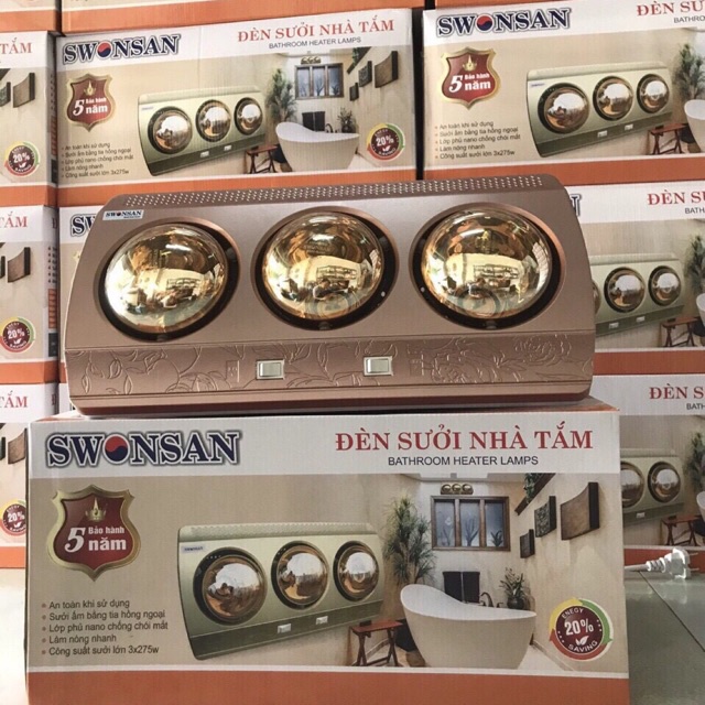 Đèn sưởi nhà tắm Swonsan 3 bóng SBH3-L1