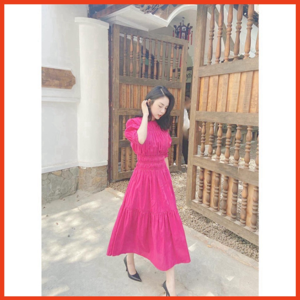 Sale rẻ VÁY MAXI THÔ TẦNG CHẠY CHUN - ĐẦM SUÔNG 2S CỰC XỊN CHO CÁC NÀNG ẢNH THẬT KÈM FEEDBAC