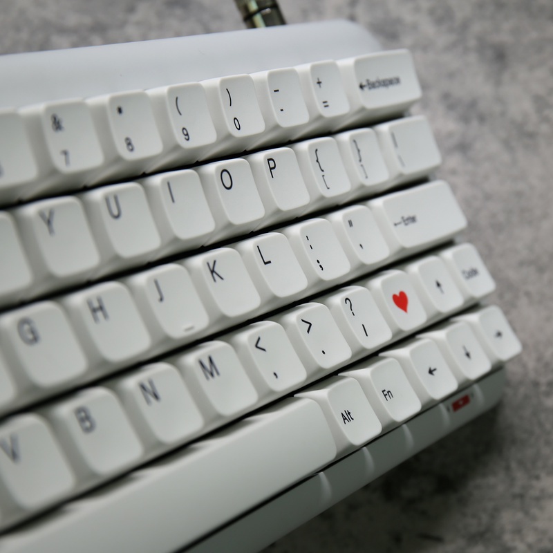 Keycap màu trắng tối giản Hồ sơ MDA Chất liệu PBT đơn giản Quá trình nhuộm thăng hoa Bàn phím cơ Keycap 126 Phím