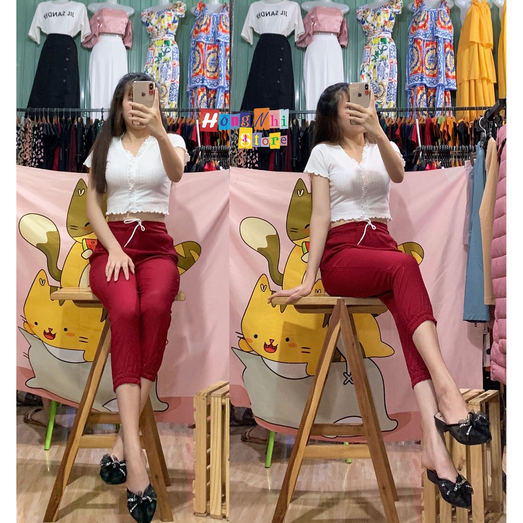 QUẦN JOGGER VẢI LỬNG 9 TẤC BO LAI LƯNG THUN