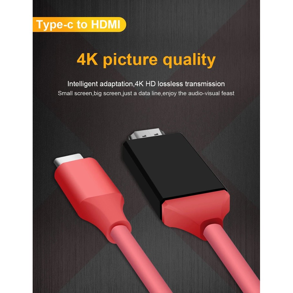 Cáp Chuyển Đổi Từ Type C Sang Hdmi Usb 3.1 Sang Hdmi 4k Tốc Độ Cao 1080p Hd Tv Cho Macbook Huawei Samsung