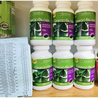 Mẫu mới 340 viên Ginkgo Biloba Trunature 120mg của Mỹ [ Ship nhanh + date xa]