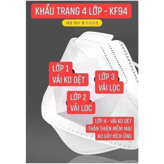 Khẩu Trang KF94 Bông Sen Vàng Bịch 10 Chiếc Cao Cấp 4 Lớp Thùng 300 Chiếc Shop Thủy Top