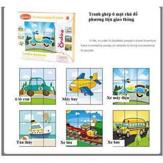 Ghép hình 9 miếng phương tiện giao thông